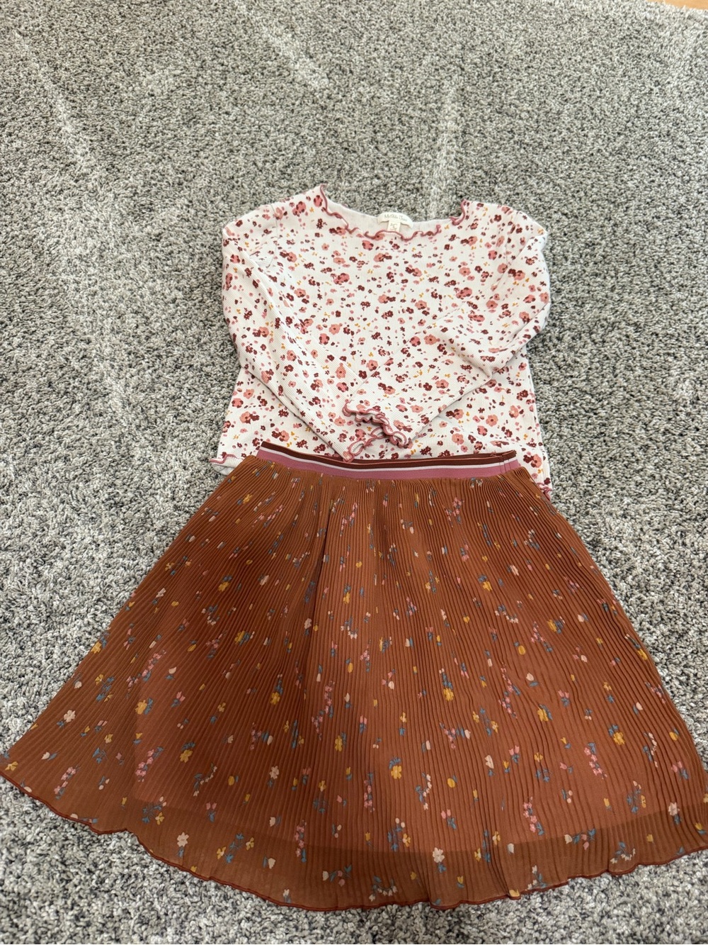 Matilda Jane Pink and Rust Floral Mix Two-Piece Set